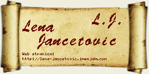Lena Jančetović vizit kartica